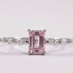 Pink zircon in 925 Sterling Silver Minimal Ring for women in Pakistan by dango