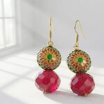 Natural Ruby Gemstone Earrings for women in Pakistan by dango