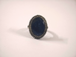 Vintage Natural Sapphire Silver Ring