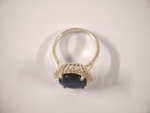 Natural Sapphire Ring in 925 Sterling Silver with Zircons