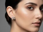 Gold-Plated Star Stud Earrings with Zircons - Image 2