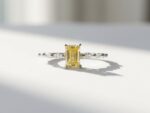 Yellow zircon in 925 Sterling Silver Minimal Ring for women in Pakistan by dango