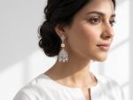 Natural Pearl Glow Zircon Jhumkas - Image 2