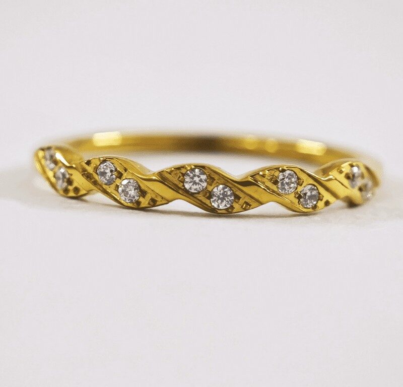 water proof gold plated steel Minimal Ring for women in Pakistan by dango