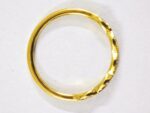 Gold-Plated Stainless Steel Waves Ring with Zircons - Image 4