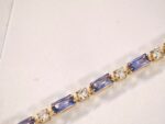 925 Sterling Silver Purple Zircon Bracelet – Rose Gold Plated - Image 3