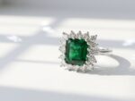 Natural Emerald Gemstone in 925 Silver Ring for women in Pakistan by dango