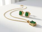 Green Zircon Jewelry Set for Women in Pakistan by dango