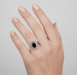 Natural Black Spinel Adjustable Ring - Image 3
