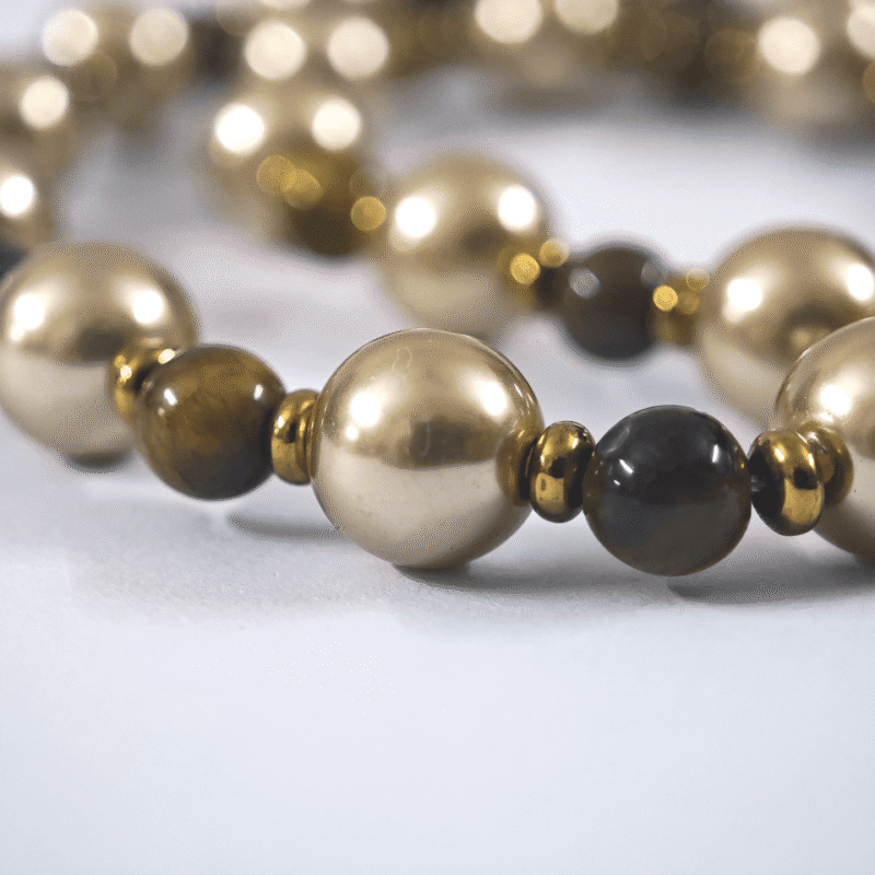 Natural Tiger eye gemstone necklace for women in pakistan by dango