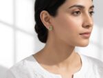 925 Sterling Silver Natural Peridot Studs – Rhodium Plated - Image 2