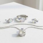 Light Pink Zircon Jewelry Set for Women in Pakistan by dango