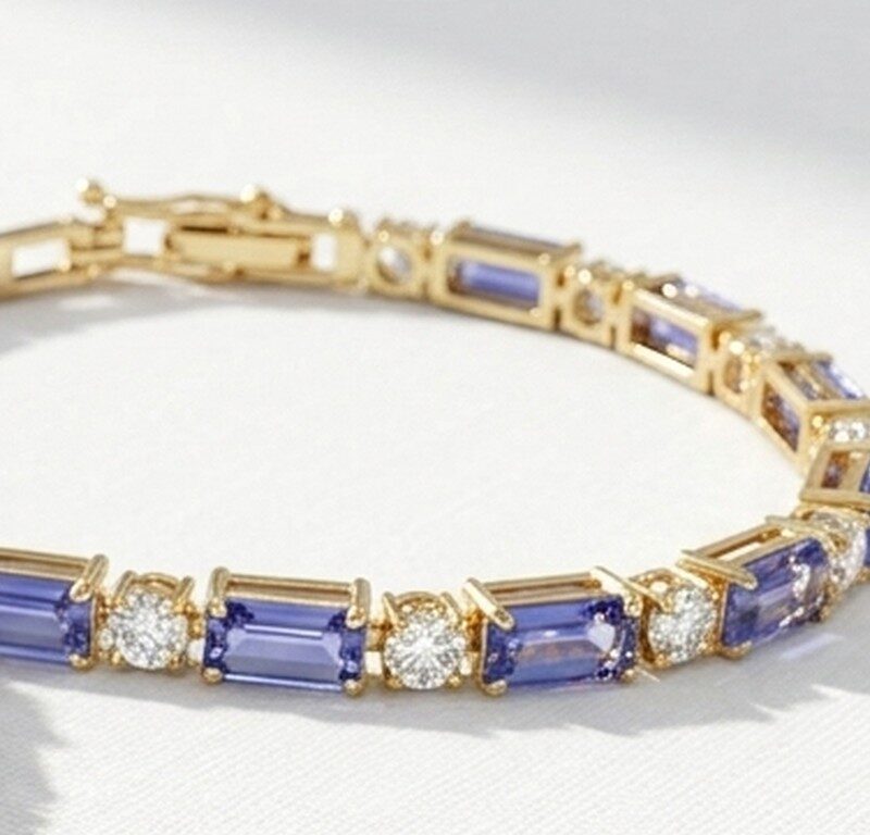 925 Sterling Silver Purple zircon Bracelet for women in Pakistan by dango