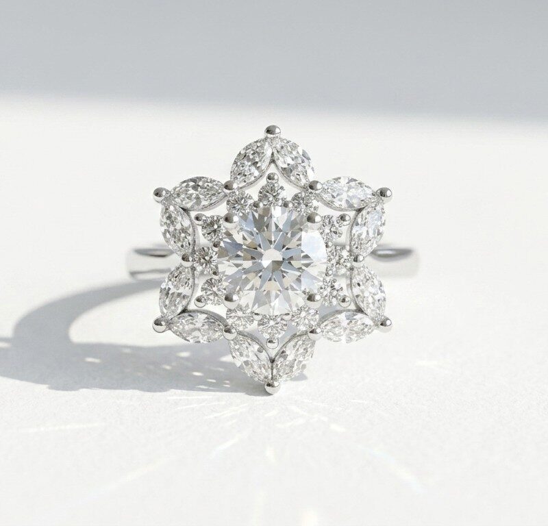 925 sterling Silver Zircon Ring for Women in Pakistan by dango