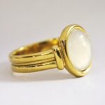 Mother of Pearl gold plated stainless steel Ring for women in Pakistan by dango