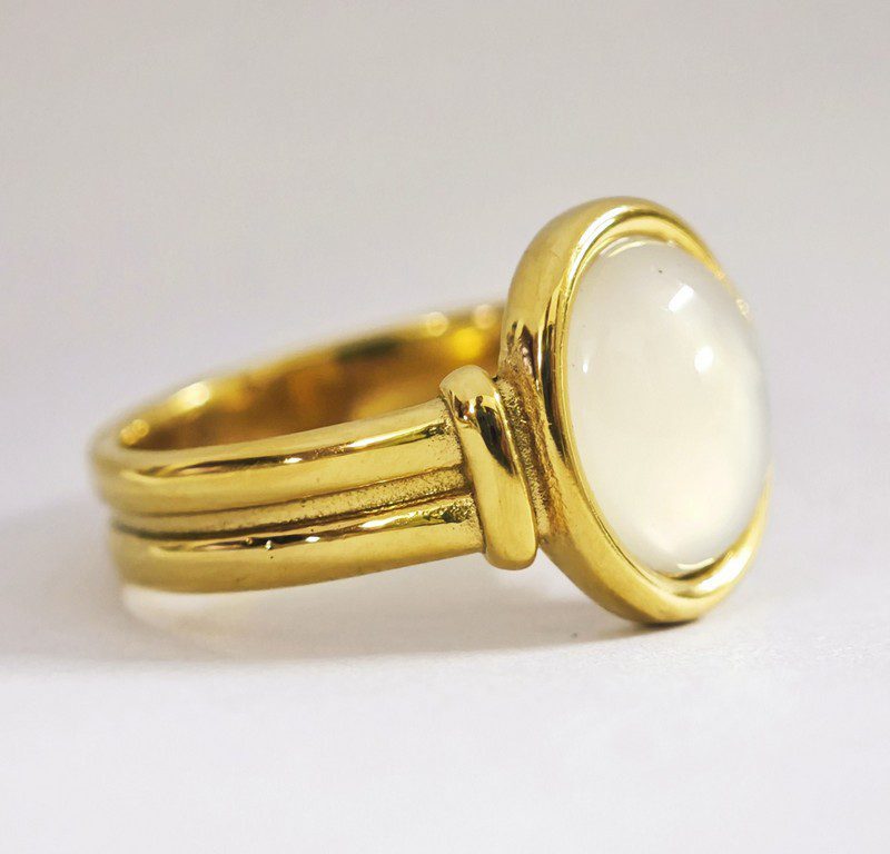 Mother of Pearl gold plated stainless steel Ring for women in Pakistan by dango