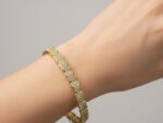 Gold-Plated Zircon Heart Bangle - Image 2