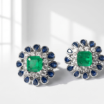 blue and green zircon stud earrings for women in pakistan by dango