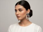 Pearl Curtain Natural Ruby & Zircon Earrings - Image 2