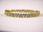 Gold-Plated Zircon Heart Bangle for Women in Pakistan by dango