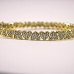 Gold-Plated Zircon Heart Bangle for Women in Pakistan by dango