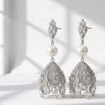 Zircon Jhumka with Natural Pearl Earrings for women in Pakistan by dango