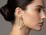 Natural Pearl U-Drop Earrings - Image 2