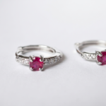 natural ruby gemstone 925 sterling silver hoop earrings for women in pakistan by dango