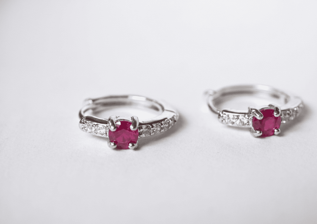 ruby earrings pakistan natural ruby gemstone 925 sterling silver hoop earrings for women in pakistan by dango
