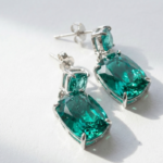 natural tourmaline gemstone dangle earrings for women in pakistan by dango