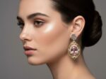 Vintage Rose Crystal Earrings - Image 2