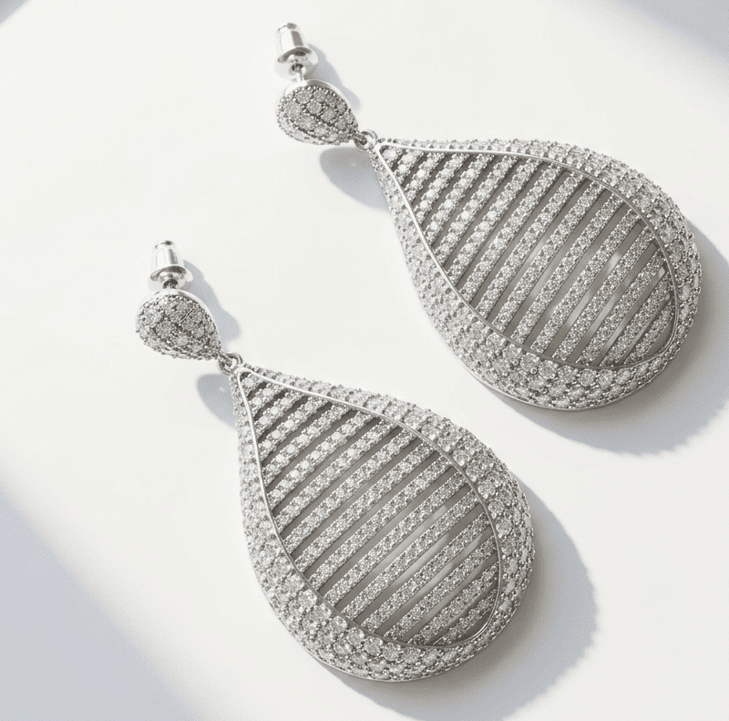 Zircon Studded Statement earrings for women in Pakistan by Dango