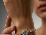 Blue Gold-Plated Zircon Bracelet for women in Pakistan by dango