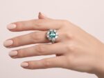 Emerald Glow Halo Adjustable Ring - Image 2