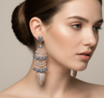 Smooth Flow Zircon Cascade Earrings - Image 2