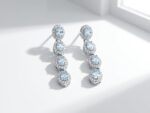 natural aquamarine gemstone stainless steel earrings for women in pakistan by dango