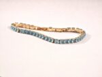 blue zircon 925 Silver tennis Bracelet for women in Pakistan by dango