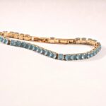 blue zircon 925 Silver tennis Bracelet for women in Pakistan by dango