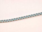 925 Silver Gold-Plated Ice Blue Tennis Bracelet - Image 2