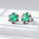 green zircon clip on stud earrings for women in pakistan by dango