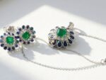 blue and green zircon jewelry set for women in pakistan by dango