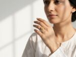 Sterling Silver Natural Opal Ring with Zircons - Image 2