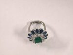 Adjustable Ring with Blue & Green Round Zircons - Image 3