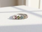 natural Tourmaline gemstone silver plated Ring for women in Pakistan by dango