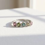 natural Tourmaline gemstone silver plated Ring for women in Pakistan by dango
