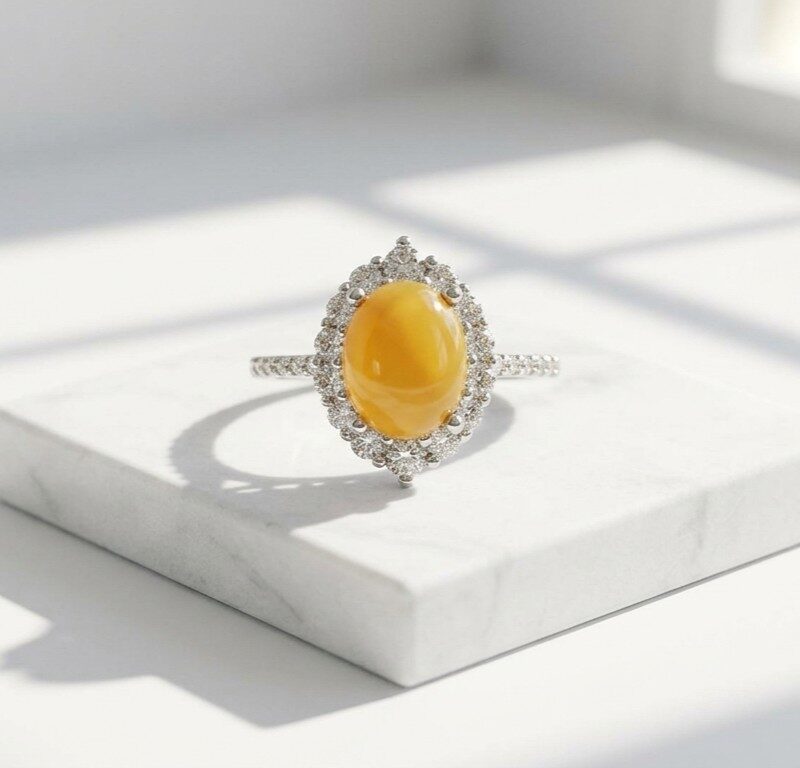 Opal Gemstone in 925 Silver Ring for women in Pakistan by dango