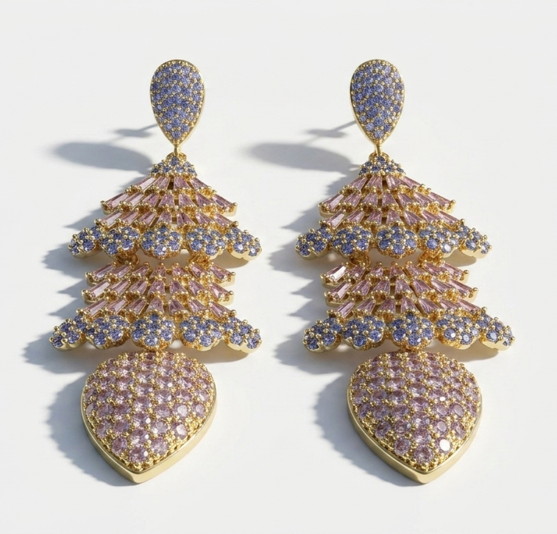 statement zircon earrings for women in pakistan