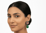 Emerald Bloom Jade Drop Earrings - Image 2