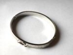Emerald Cut Zircon Bangle – Stainless Steel - Image 4