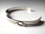 Emerald Cut Zircon Bangle – Stainless Steel - Image 3